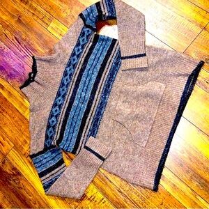 Alpaca Yosemite James perse wool designer patterned turtleneck knit sweater boho